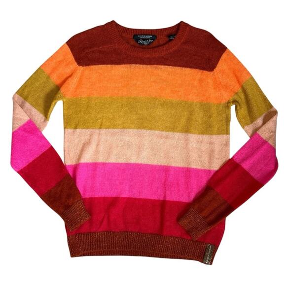 Scotch & Soda Women’s Sz M Rainbow Stripe Sweater Crewneck Pullover - Picture 2 of 12